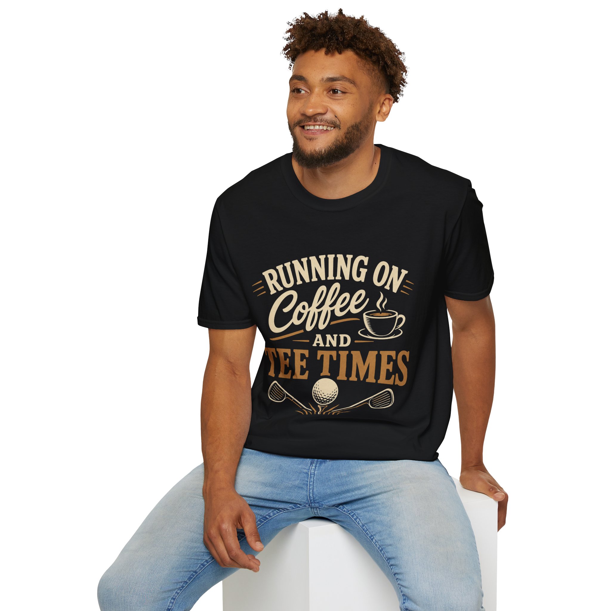 Running On Coffee And Tee Times Golf T-Shirt — Funny Golf Lover - Image 14