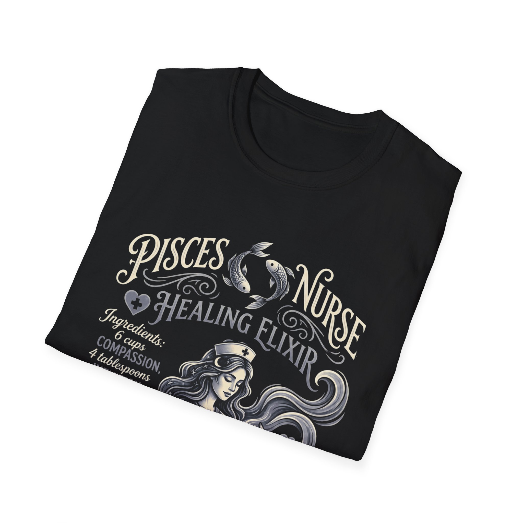 Pisces Nurse 'Healing Elixir' T-Shirt — Zodiac Nurse Gift - Image 8