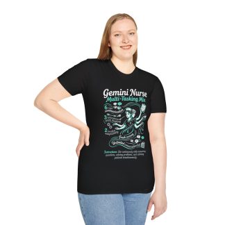Gemini Nurse T-Shirt — "Multi-Tasking Mix" Astrological Zodiac Nurse Tee
