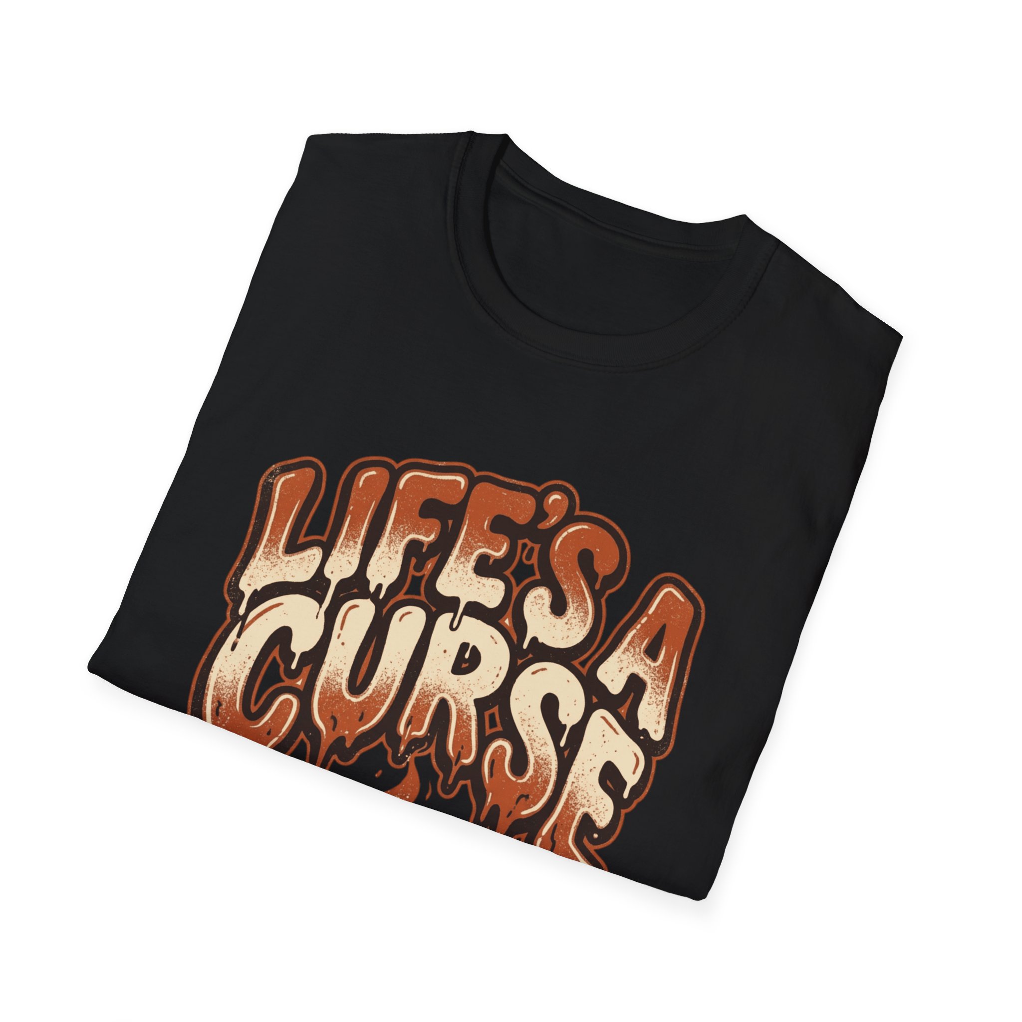 Life's a Curse T-Shirt — Dripping Retro Goth Graphic Tee - Image 6