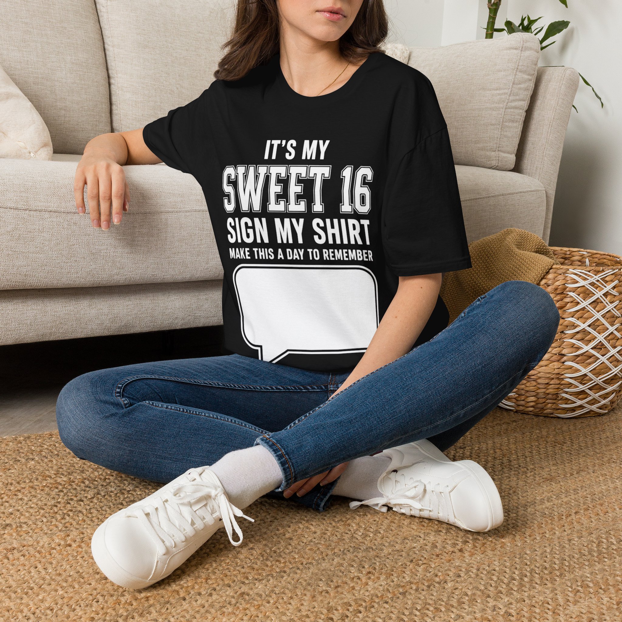 Sweet 16 Sign My Shirt T-Shirt — It’s My Sweet 16 Party Tee - Image 4