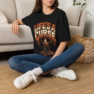Life's a Curse T-Shirt — Dripping Retro Goth Graphic Tee